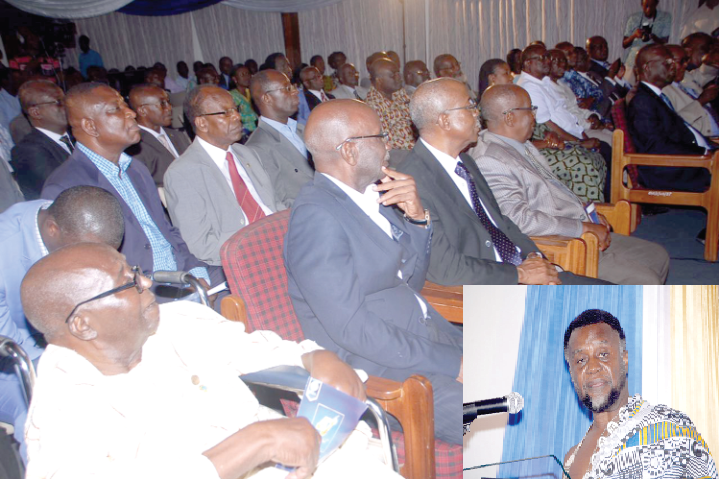 Dr Kwame Boakye delivering his speech at the presidential address held at Engineers Centre in Accra.